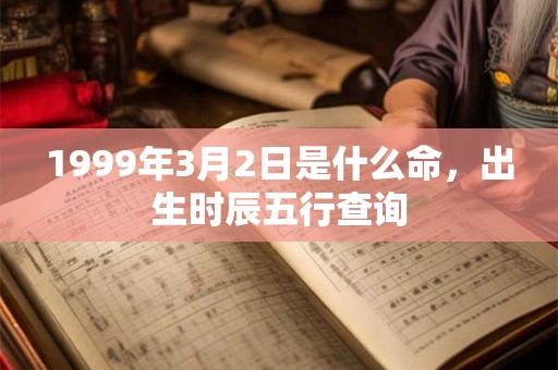 1999年3月2日是什么命，出生时辰五行查询