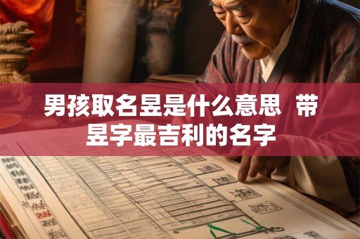 男孩取名昱是什么意思  带昱字最吉利的名字
