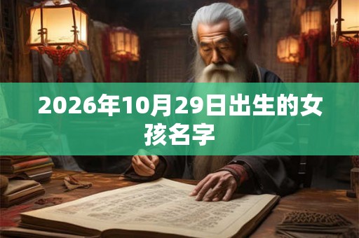 2026年10月29日出生的女孩名字