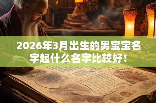 2026年3月出生的男宝宝名字起什么名字比较好！