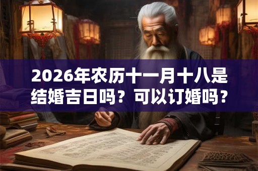 2026年农历十一月十八是结婚吉日吗？可以订婚吗？