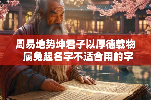 周易地势坤君子以厚德载物 属兔起名字不适合用的字 周易地势坤君子以厚德载物 属兔起名字不适合用的字