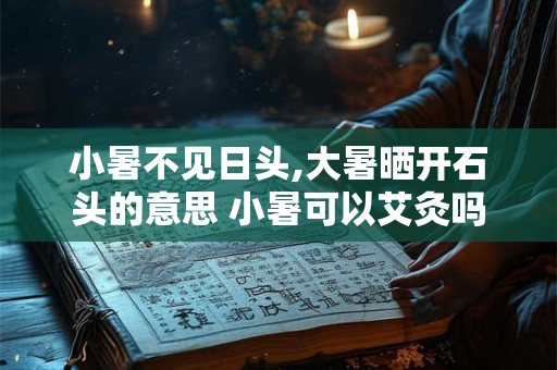 小暑不见日头,大暑晒开石头的意思 小暑可以艾灸吗