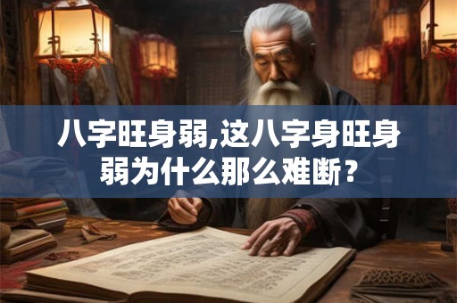 八字旺身弱,这八字身旺身弱为什么那么难断？