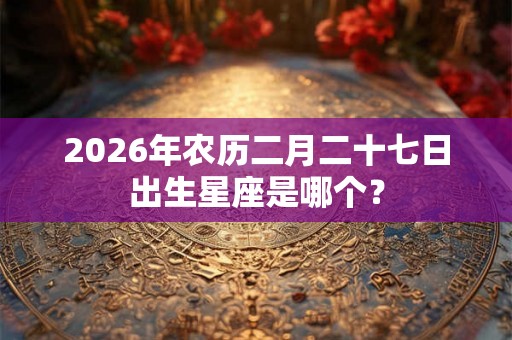 2026年农历二月二十七日出生星座是哪个？