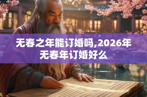 无春之年能订婚吗,2026年无春年订婚好么 无春之年能订婚吗,2026年无春年订婚好么
