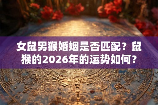 女鼠男猴婚姻是否匹配?鼠猴的2026年的运势如何? 女鼠男猴婚姻是否匹配?鼠猴的2026年的运势如何?