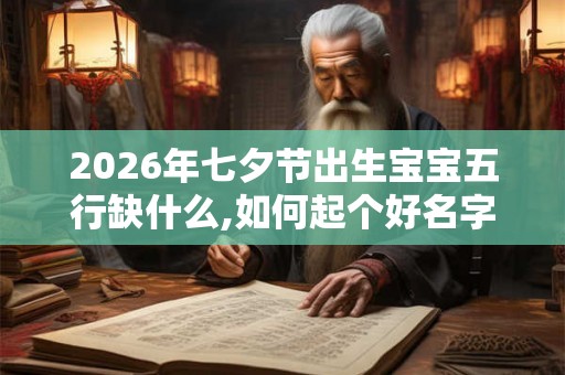 2026年七夕节出生宝宝五行缺什么,如何起个好名字？