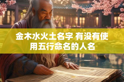 金木水火土名字 有没有使用五行命名的人名