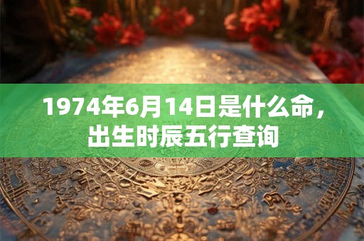 1974年6月14日是什么命,出生时辰五行查询 1974年6月14日是什么命,出生时辰五行查询