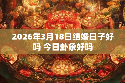 2026年3月18日结婚日子好吗 今日卦象好吗