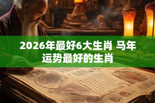 2026年最好6大生肖 马年运势最好的生肖