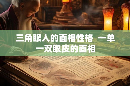 三角眼人的面相性格  一单一双眼皮的面相