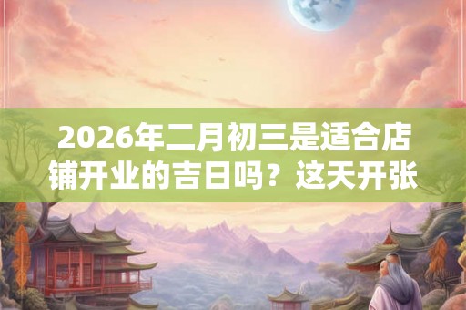 2026年二月初三是适合店铺开业的吉日吗?这天开张吉利吗? 2026年二月初三是适合店铺开业的吉日吗?这天开张吉利吗?