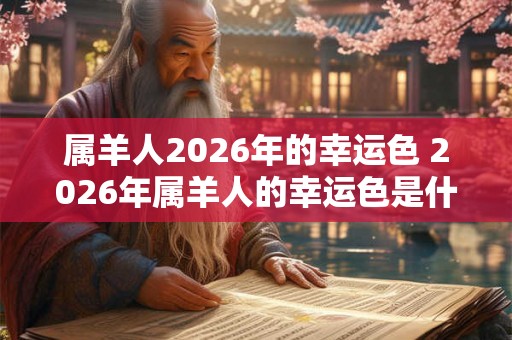 属羊人2026年的幸运色 2026年属羊人的幸运色是什么