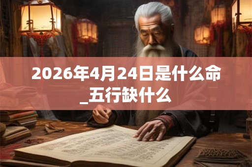 2026年4月24日是什么命_五行缺什么