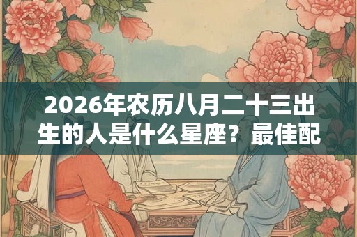 2026年农历八月二十三出生的人是什么星座？最佳配对查询！