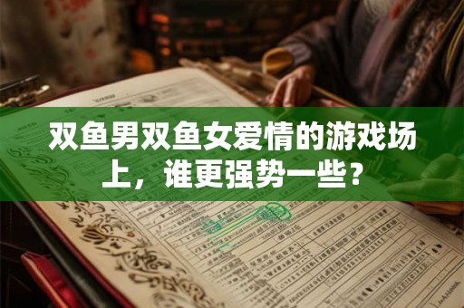 双鱼男双鱼女爱情的游戏场上,谁更强势一些? 双鱼男双鱼女爱情的游戏场上,谁更强势一些?