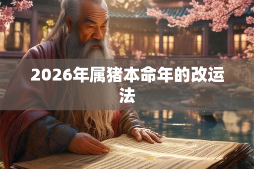 2026年属猪本命年的改运法 2026年属猪本命年的改运法