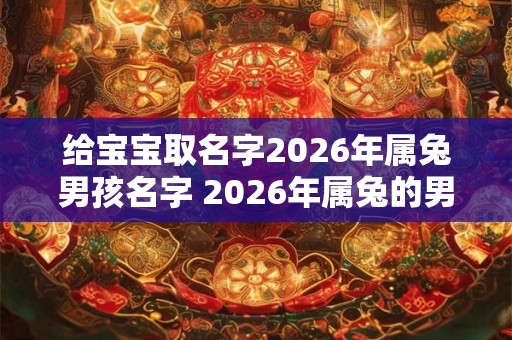 给宝宝取名字2026年属兔男孩名字 2026年属兔的男孩起什么名字好