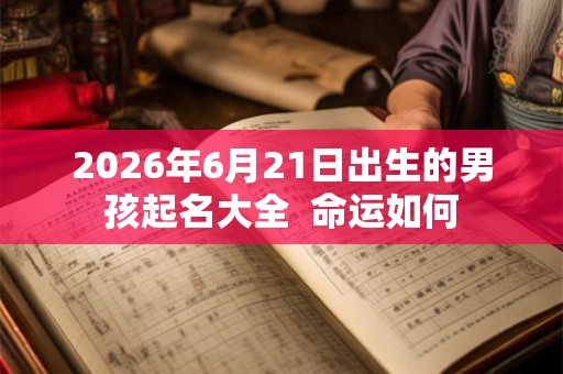 2026年6月21日出生的男孩起名大全  命运如何