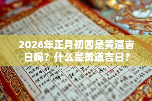 2026年正月初四是黄道吉日吗？什么是黄道吉日？