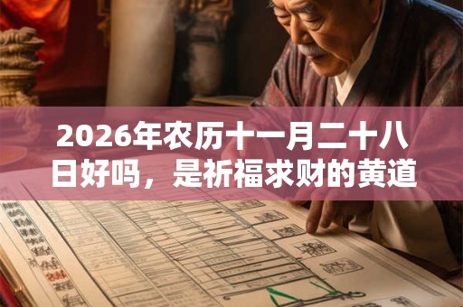 2026年农历十一月二十八日好吗，是祈福求财的黄道吉日吗？
