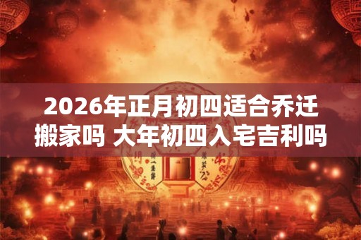 2026年正月初四适合乔迁搬家吗 大年初四入宅吉利吗
