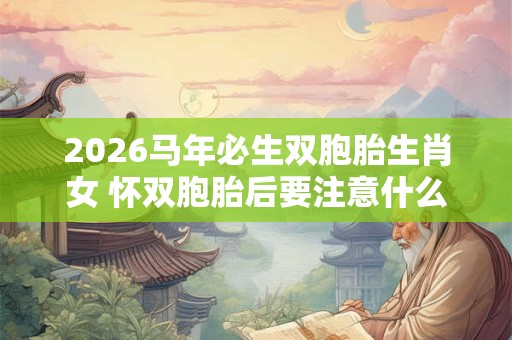 2026马年必生双胞胎生肖女 怀双胞胎后要注意什么