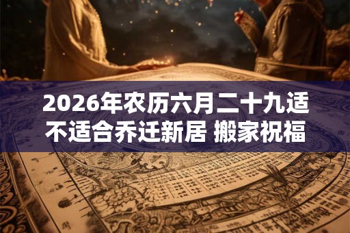 2026年农历六月二十九适不适合乔迁新居 搬家祝福语