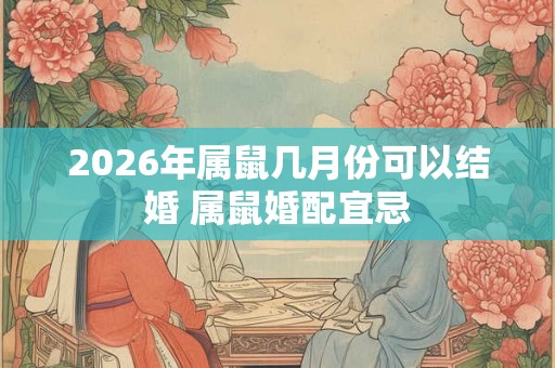 2026年属鼠几月份可以结婚 属鼠婚配宜忌