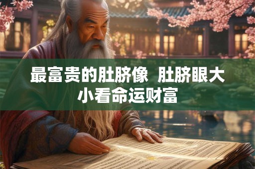 最富贵的肚脐像  肚脐眼大小看命运财富