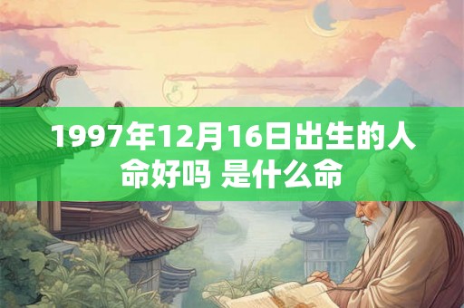 1997年12月16日出生的人命好吗 是什么命