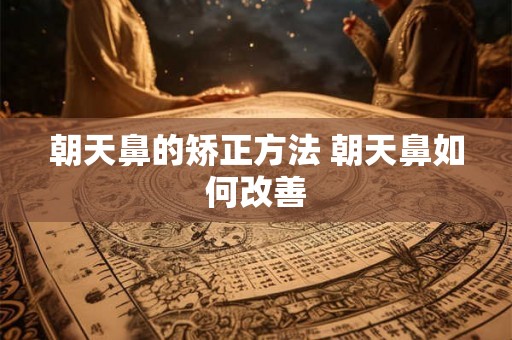 朝天鼻的矫正方法 朝天鼻如何改善