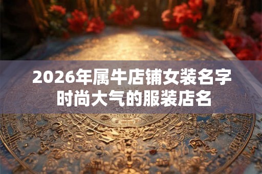 2026年属牛店铺女装名字 时尚大气的服装店名