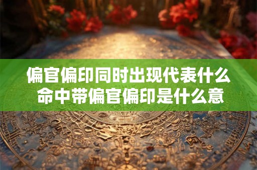 偏官偏印同时出现代表什么 命中带偏官偏印是什么意思 偏官偏印同时出现代表什么 命中带偏官偏印是什么意思
