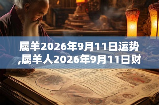 属羊2026年9月11日运势,属羊人2026年9月11日财运,生肖羊2026年9月11日运势