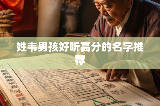 姓韦男孩好听高分的名字推荐