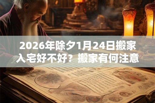 2026年除夕1月24日搬家入宅好不好？搬家有何注意事项？