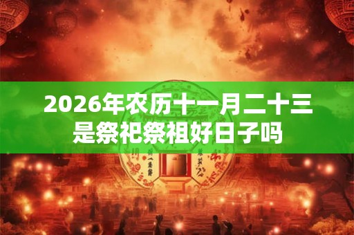 2026年农历十一月二十三是祭祀祭祖好日子吗