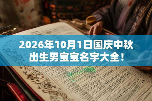 2026年10月1日国庆中秋出生男宝宝名字大全！