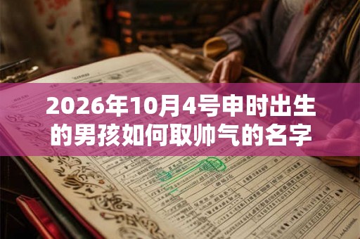 2026年10月4号申时出生的男孩如何取帅气的名字