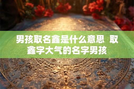男孩取名鑫是什么意思  取鑫字大气的名字男孩