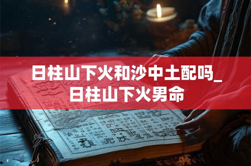 日柱山下火和沙中土配吗_日柱山下火男命