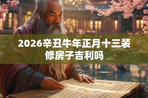 2026辛丑牛年正月十三装修房子吉利吗 2026辛丑牛年正月十三装修房子吉利吗