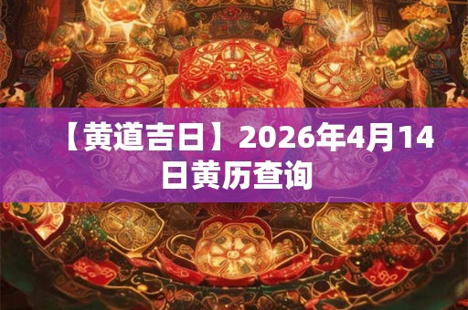 【黄道吉日】2026年4月14日黄历查询