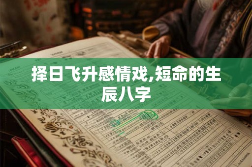 择日飞升感情戏,短命的生辰八字