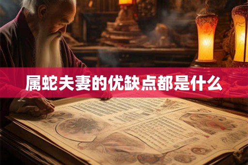 属蛇夫妻的优缺点都是什么