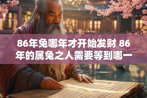 86年兔哪年才开始发财 86年的属兔之人需要等到哪一年才会开始发财