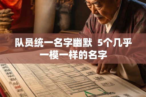 队员统一名字幽默  5个几乎一模一样的名字